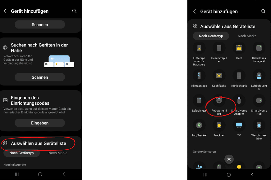 Samsung Jet Bot AI wird in der SmartThingsApp hinzugefügt.